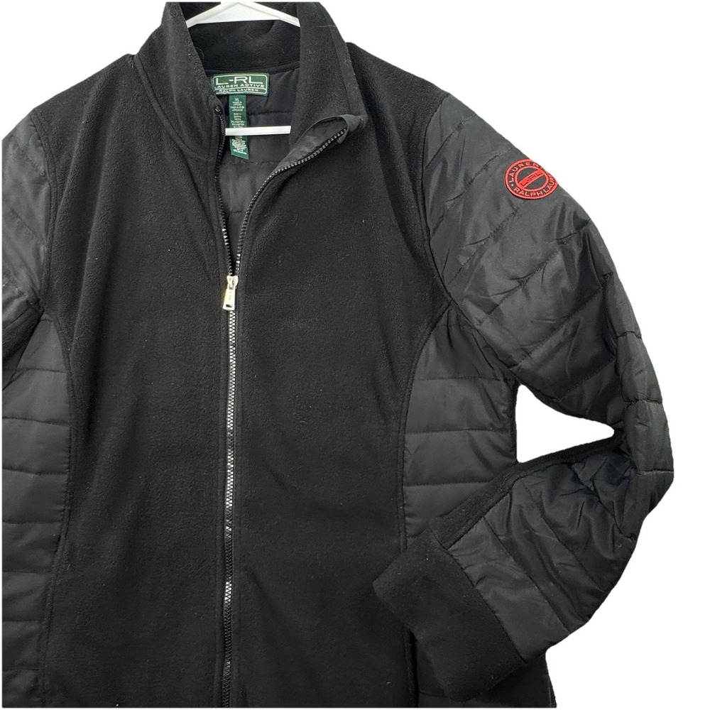 Polo Ralph Lauren Active Women's Packable Jacket Size XL Black Long Tunic Zip Up